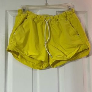 Yellow lulu shorts